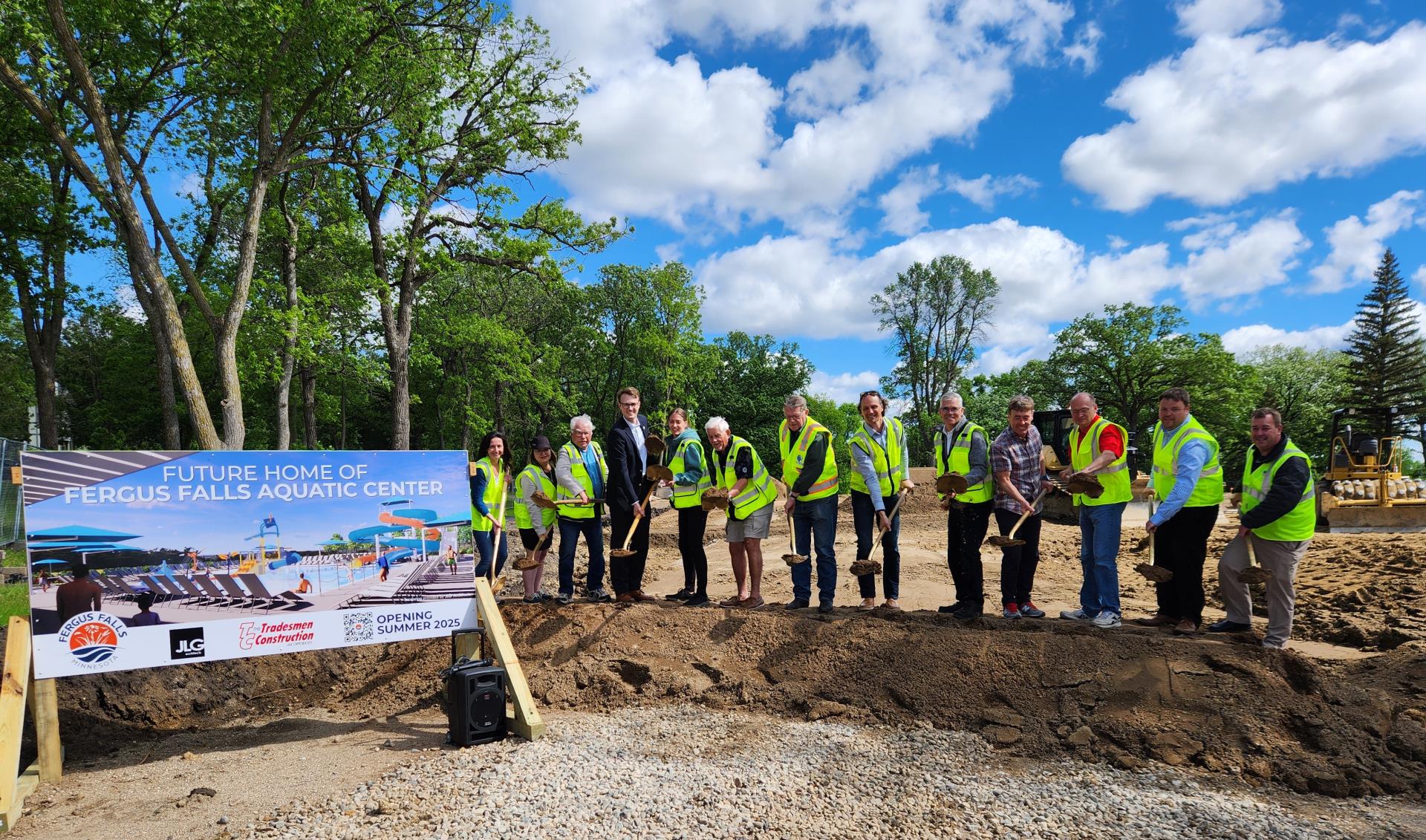 Dirt Toss at Groundbreaking