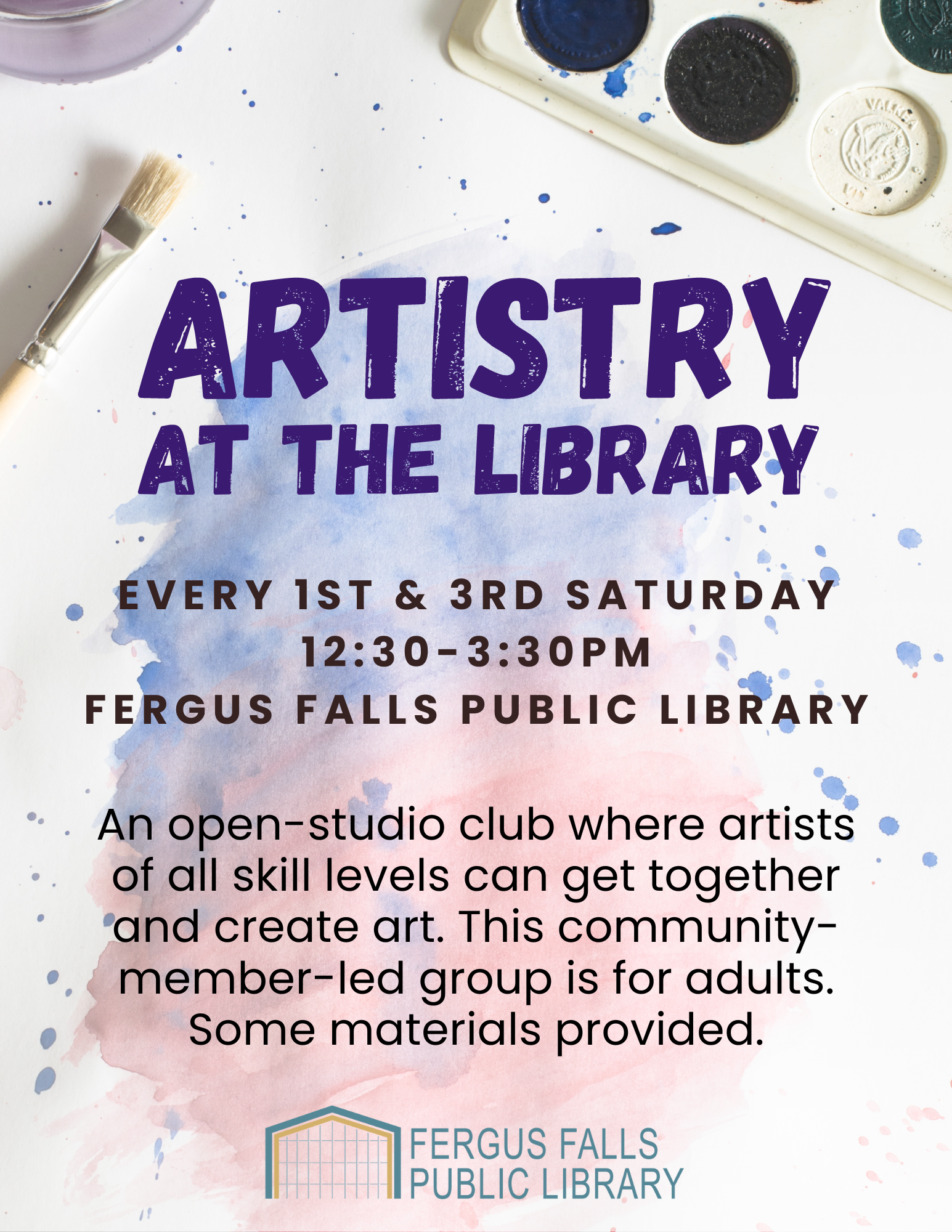 Artistry at the Library flyer