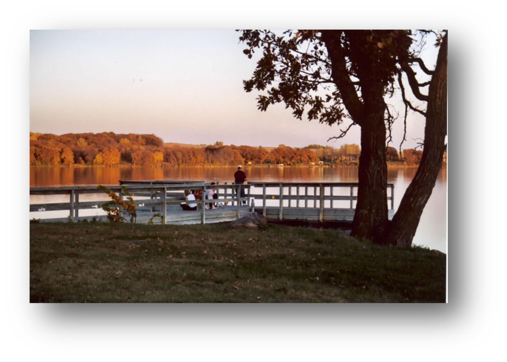 Lake at sunset