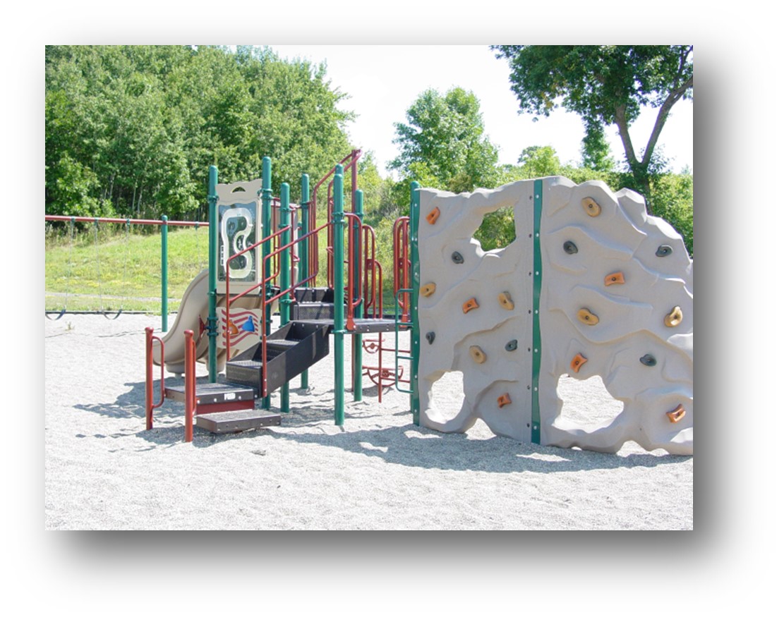 Playground equipment in a park