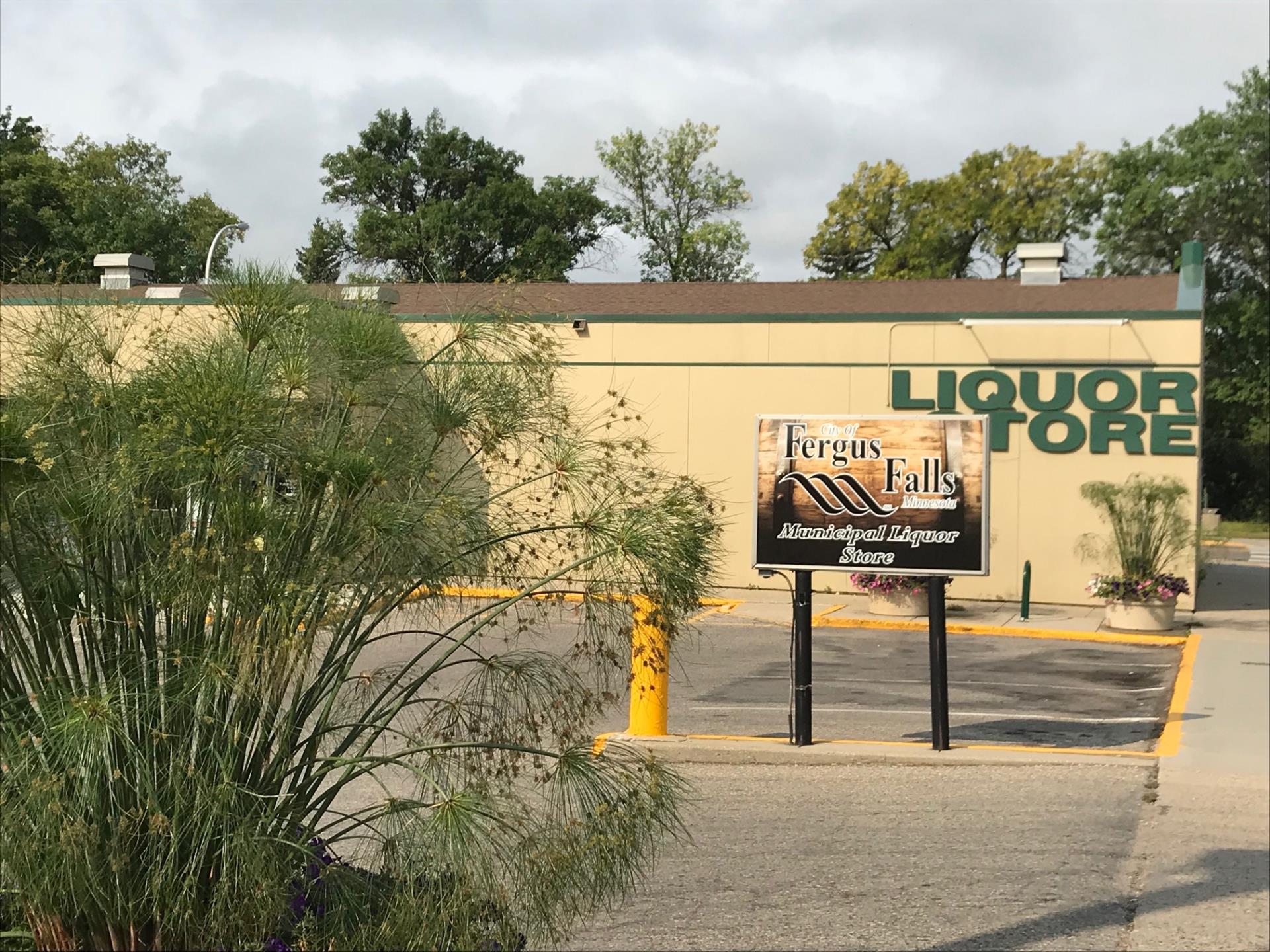 New sign with store in background